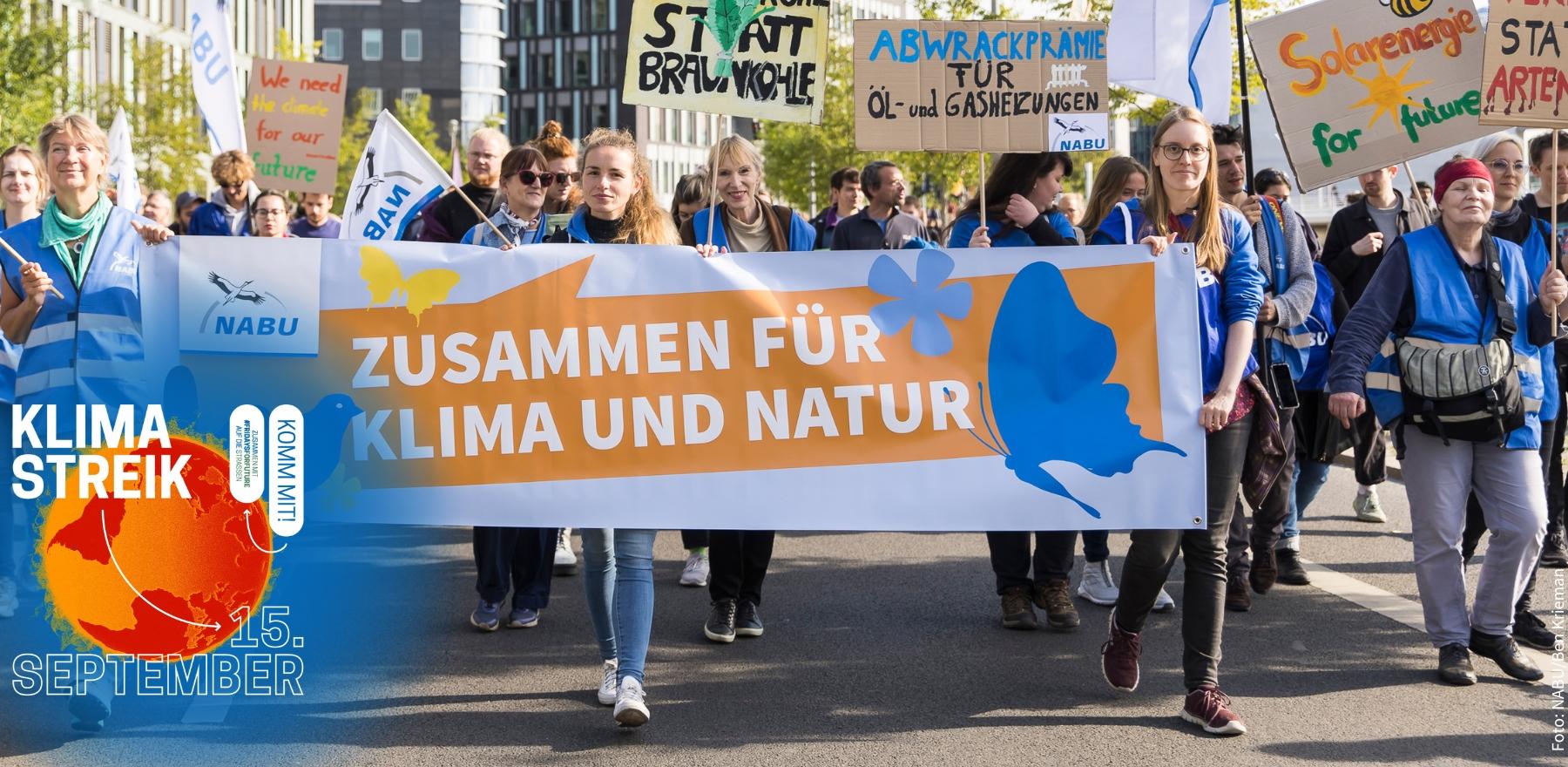 Globaler Klimastreik im September 2022 in Berlin mit NABU-Mitgliedern